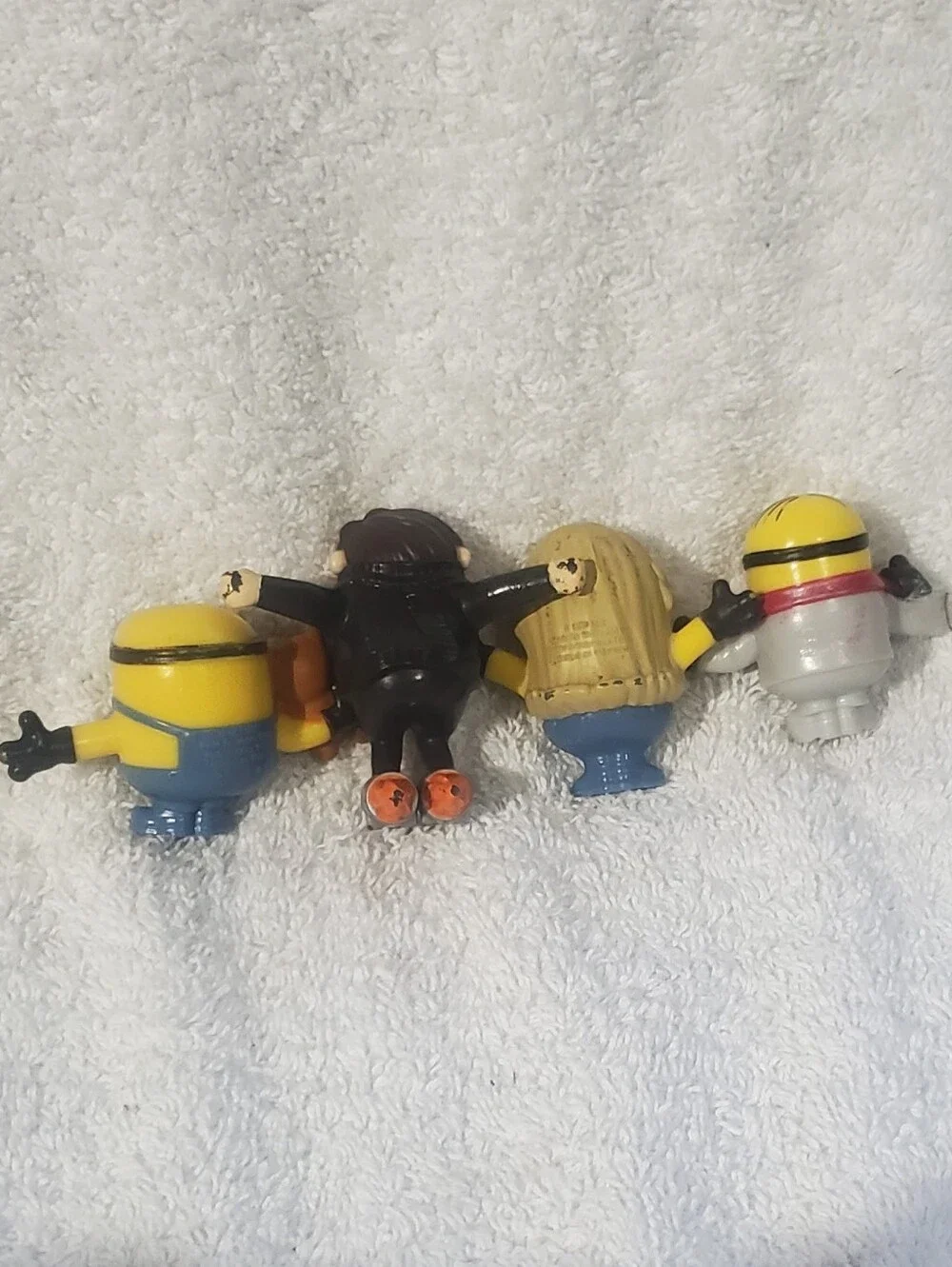 Yellow Cartoon Minion Figures 4-Pack Action Toy Set